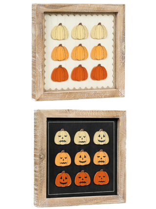 Spooky Cute Pumpkins Reversible Sign