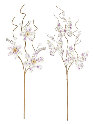 Floral Butterfly Pick Set - Multiple Options