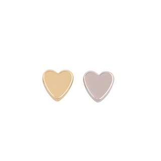 Heart spacer charm set: gold and silver heart charms