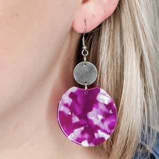 Be Bold Magenta Drop Earrings