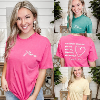 You Matter Cotton Graphic Tee Shirt - 3 colors!