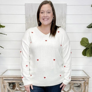 Filled With Love Knit Sweater Top - 2 colors!