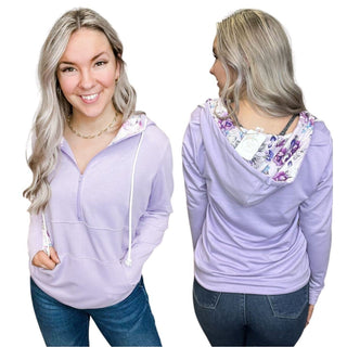 Yours Entirely Shirley & Stone Lightweight Quarter Zip Hoodie Sweatshirt - 3 colors!