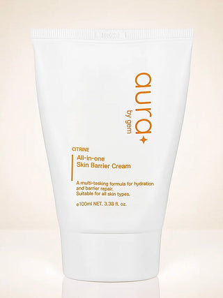 AURA by GEM skin barrier cream in white squeeze tube, 100 ml