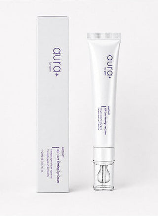 AURA by GEM firming eye cream tube with matching box