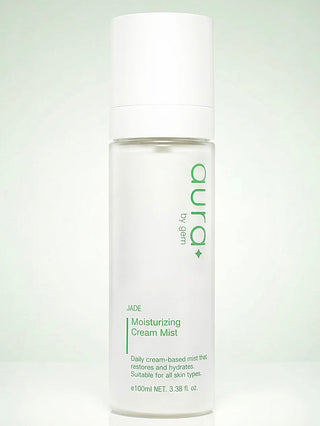 Jade moisturizing cream mist bottle with white pump cap, 60 mL