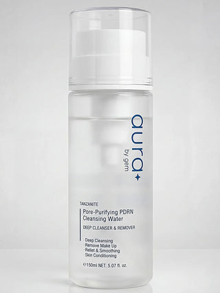 Pore-purifying PDRN cleansing water bottle, clear plastic, 150 ml, AURA by GEM