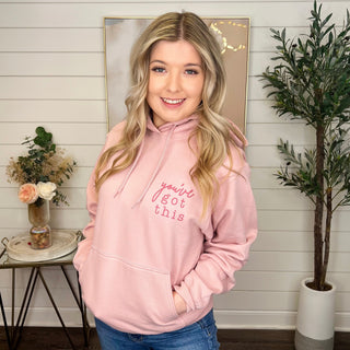 You've Got This Cotton Blend Long Sleeve Avery Mae Graphic Hoodie Sweatshirt - 2 colors!