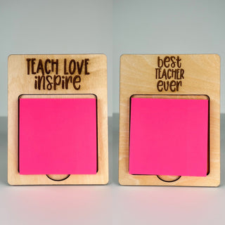 Teacher Wooden Post it Holder - 2 options!