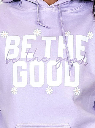 Gildan purple cotton-blend long sleeve graphic hoodie with front pocket and drawstring hood