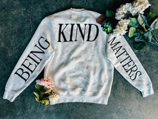 PRE-ORDERSB Being Kind Matters Oatmeal Sweatshirt
