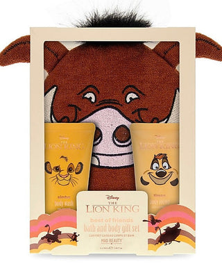 Lion King bath and body gift set in a box, with cartoon character packaging.
