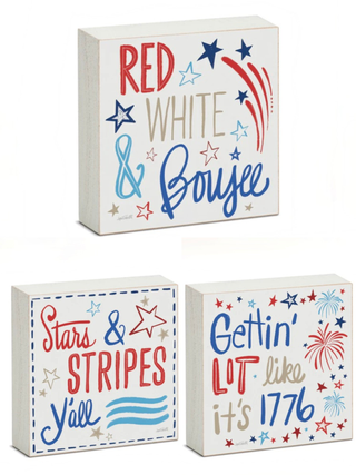 Founding Favorites Wood Block Sign - Multiple Options