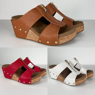 Corkys So Many Questions Faux Leather Wedges - 3 colors!