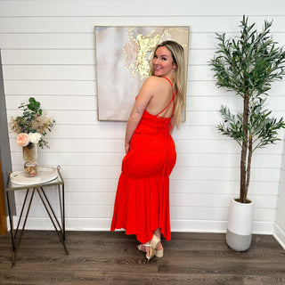 Sew In Love Cute Honey Coral Maxi Dress Coral / 3XL