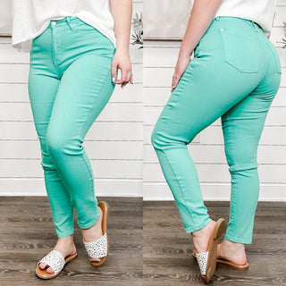 Judy Blue Mya High Rise Slim Fit Aquamarine Jeans