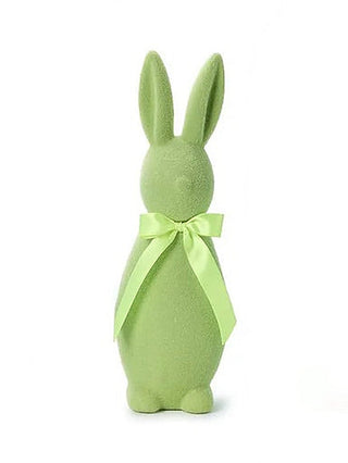 Cotton Tail Decor fabric rabbit ornament in green with ribbon bow