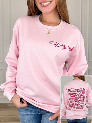 Country Music Icon Cotton Blend Long Sleeve Avery Mae Graphic Crewneck Sweatshirt - Multiple Colors (Gildan) (view 2) | Avery