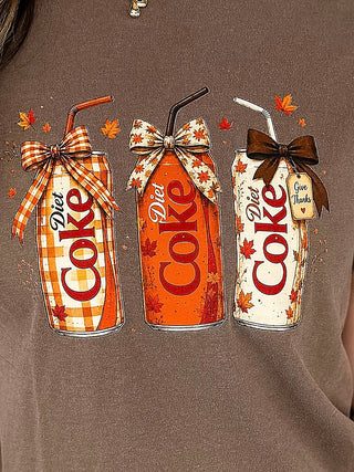 Crisp Autumn Refreshment Cotton Short Sleeve Brown Avery Mae Graphic Tee Shirt - Multiple Options (Comfort Colors) (view 2) |