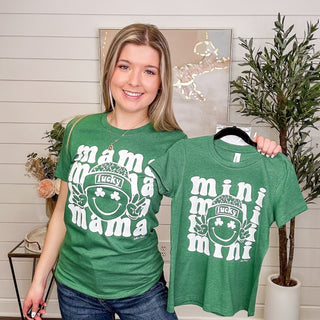 Lucky Cotton Short Sleeve Green Avery Mae Graphic Tee Shirt