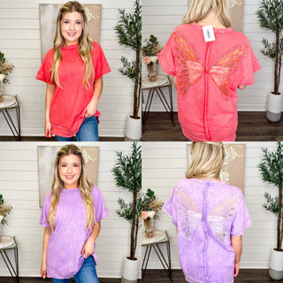 Staring at the Sky Cotton Short Sleeve Avery Mae Top - 2 colors!