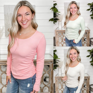 Easel One Love Cotton Blend Long Sleeve Top - 3 colors!