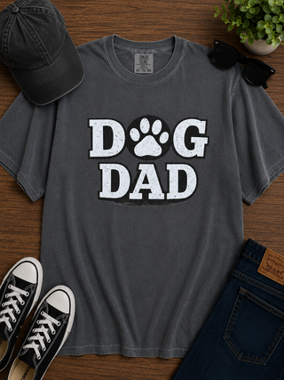 Dog Dad Cotton Short Sleeve Charcoal Avery Mae Graphic Tee Shirt (Comfort Colors)