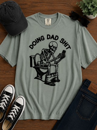 Doing Dad Stuff Cotton Short Sleeve Green Avery Mae Graphic Tee Shirt (Comfort Colors)