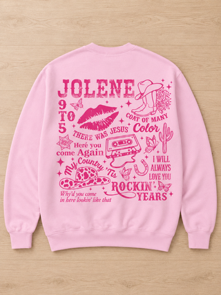 Country Music Icon Cotton Blend Long Sleeve Avery Mae Graphic Crewneck Sweatshirt - Multiple Colors (Gildan)