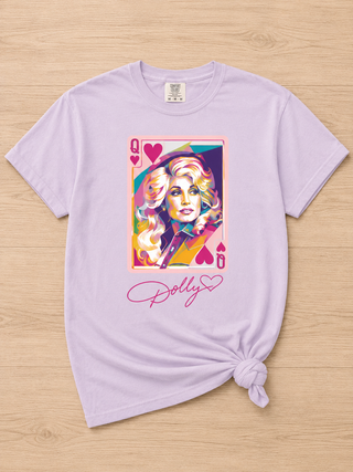 All Hail the Queen Cotton Short Sleeve Purple Avery Mae Graphic Tee Shirt (Comfort Colors)