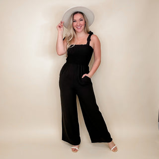 Wherever it Takes Me Black Avery Mae Jumpsuit