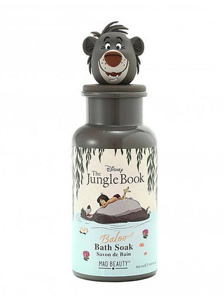 The Jungle Book Baloo bath soak bottle with label and character cap
