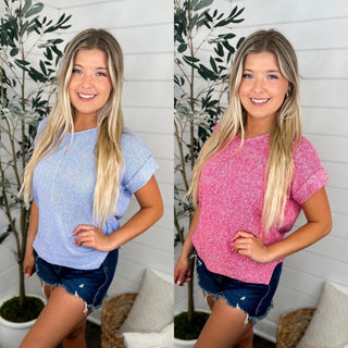 Just a Day Dreamer Knit Short Sleeve Avery Mae Top - 2 colors!