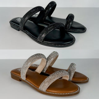 Corky It's Over Rhinestone Sandals - 2 colors!