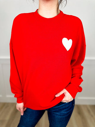 Found Somebody New Knit Long Sleeve Avery Mae Graphic Top - 2 colors! (view 2) | Avery Mae Boutique
