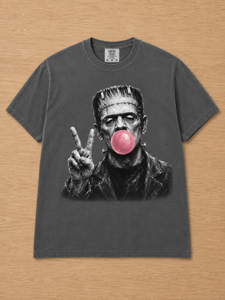 Bubble Chill & Trouble Cotton Short Sleeve Grey Avery Mae Graphic Tee Shirt - Multiple Options (Comfort Colors)
