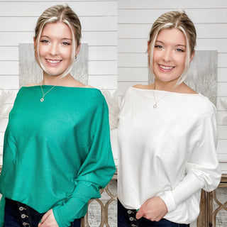 Heart For Takeaway Knit Dolman Sleeve Sweater Top - 3 colors!