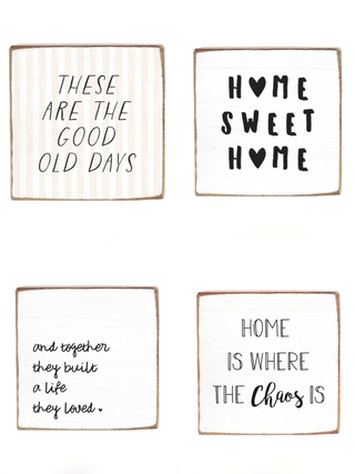 A Loving Home Wood Block Sign - Multiple Options