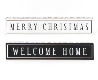 Welcome Home for Christmas Reversible Wood Sign