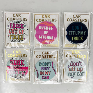 Adult Car Coasters - 6 options!