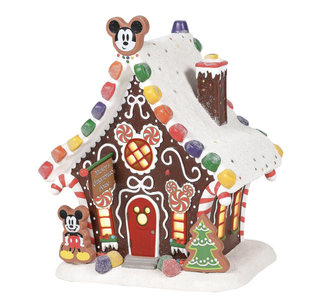 Mickey Mouse Christmas Ceramic Gingerbread House by Department 56