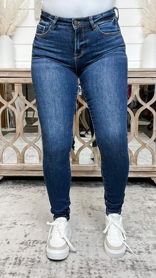 Mila High Rise Mica Skinny Blue Jeans