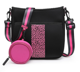 Eye Catching Pink Neoprene Crossbody - 2 piece set!