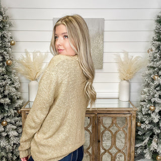 Want You There Knit Long Sleeve Sand Sweater Top