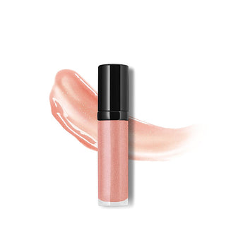 Jumbo lip gloss in In the Buff, nude shimmer with black cap and clear tube