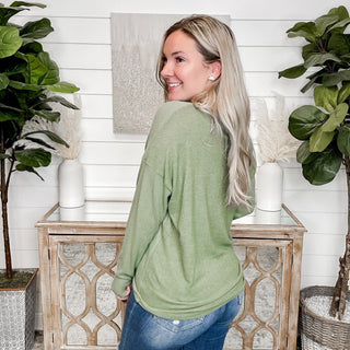 May You Stay White Birch Ribbed Long Sleeve Top - 2 colors!