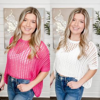 In My Email Cotton Short Sleeve Avery Mae Sweater Top - 2 colors!