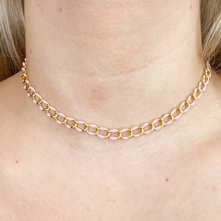 Summer Happy Gold Enamel B.B. Lila Choker - 2 colors!