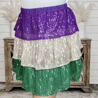 Let Your Happy Shine Sequin Multi Skirt