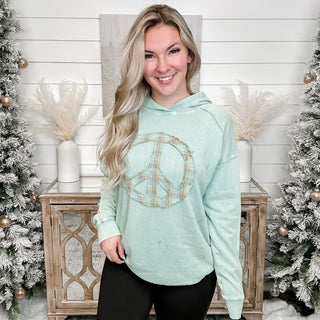 Easel Peace at Last Cotton Long Sleeve Hooded Top - 4 colors!